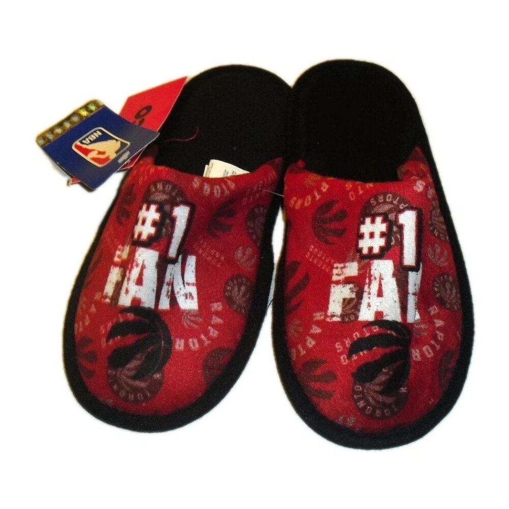Toronto Raptors Kids Youth Slippers Sz. Large 5-6 New Nba Foco